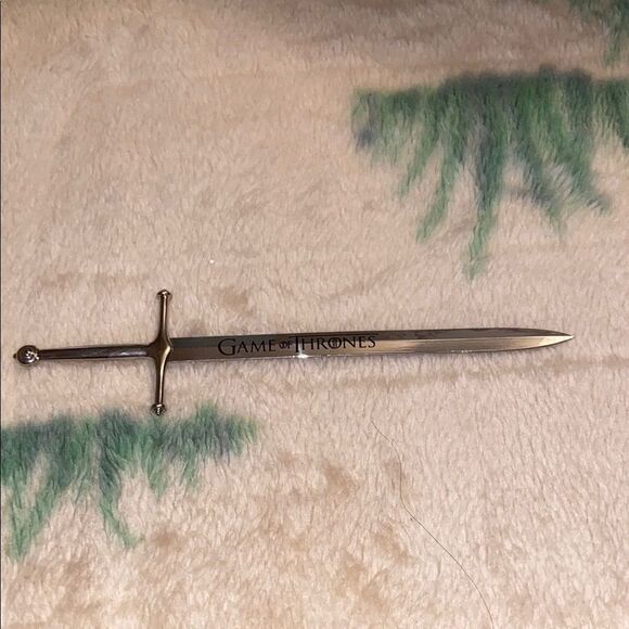 HBO GAME OF THRONES Tone Silver Sword Letter Opener - Picture 3 of 13